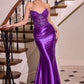 Ladivine CC9031 Curve Hugging Gown Beaded Motifs Floral Applique
