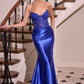 Ladivine CC9031 Curve Hugging Gown Beaded Motifs Floral Applique