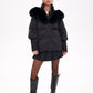 Amanda Genuine Fur Trim Down Fill Coat