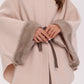 Genuine Mink Fur Double Face Wool Poncho