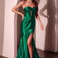 Ladivine CD0103 Dress Satin Strapless Fitted Gown