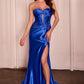 Ladivine CD0103 Dress Satin Strapless Fitted Gown