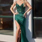 Ladivine CD0106 Dress Fitted Glitter Gown With Lace Applique