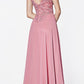 CLEARANCE - Cinderella Divine CD0133 Floor Length A-Line Chiffon Gown (Size M)