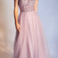 Cinderella Divine CD0177 Glitter Tulle A-Line Ball Gown Off the Shoulder