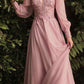 Cinderella Divine CD0183 Puff Long Sleeve Chiffon Formal Gown
