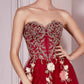 Cinderella Divine CD0191 Strapless Layered Tulle Gown