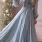 Cinderella Divine CD0192 Long Sleeve A-Line Chiffon Dress