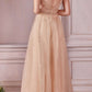 Cinderella Divine CD0196 Layered Tulle A-Line Gown