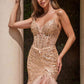 Cinderella Divine CD0214 Strapless Pointed Cup Beaded Mermaid Dress