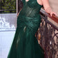 Cinderella Divine CD0214 Strapless Pointed Cup Beaded Mermaid Dress