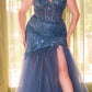 Cinderella Divine CD0214 Strapless Pointed Cup Beaded Mermaid Dress