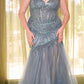Cinderella Divine CD0214 Strapless Pointed Cup Beaded Mermaid Dress