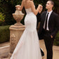 Ladivine CD0215W Long Strapless Pointed Bust Beaded Mermaid Gown