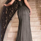 Ladivine CD0219 Long Off the Shoulder Sequin and Beaded Gown