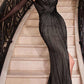 Ladivine CD0219 Long Off the Shoulder Sequin and Beaded Gown