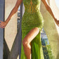 Ladivine CD0220 Long Fitted Sexy Slit Formal Sequin Gown
