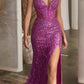 Ladivine CD0227 Long Strapless Embellished Beaded Formal Gown