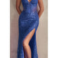 Ladivine CD0227 Long Strapless Embellished Beaded Formal Gown