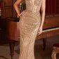 Ladivine CD0232 Long Fully Embellished Beaded Evening Gown