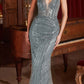 Ladivine CD0232 Long Fully Embellished Beaded Evening Gown