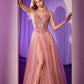 Ladivine CD0234 Long Lace and Tulle A-Line Ball Gown