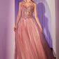 Ladivine CD0234 Long Lace and Tulle A-Line Ball Gown