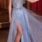Ladivine CD0234 Long Lace and Tulle A-Line Ball Gown