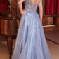 Ladivine CD0234 Long Lace and Tulle A-Line Ball Gown