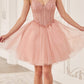 Ladivine CD0236 Short A-Line Tulle Homecoming Dress