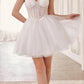 Ladivine CD0236 Short A-Line Tulle Homecoming Dress