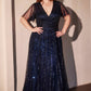 Ladivine CD0241 Dress Sequin Embellished A-Line Gown