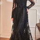 Cinderella Divine CD233 Long Sleeve Embellished Ball Gown