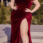 Cinderella Divine CD236 Long Off the Shoulder Corset Gown