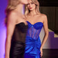 Ladivine CD2408 Dress Strapless Fitted Satin & Hot Stone Dress