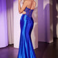 Ladivine CD2408 Dress Strapless Fitted Satin & Hot Stone Dress