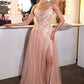 Ladivine CD2426 Enchanting 3D Floral Applique A-Line Gown