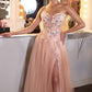 Ladivine CD2426 Enchanting 3D Floral Applique A-Line Gown
