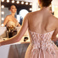 Ladivine CD2426 Enchanting 3D Floral Applique A-Line Gown