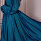 Cinderella Divine CD243C Long Sleeve A-Line Chiffon Dress