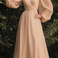Cinderella Divine CD243 Long Sleeve A-Line Dress