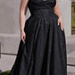 Ladivine CD252 Floor Length Lace Up Glitter A-Line Ball Gown