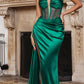Cinderella Divine CD269 Floor Length Strapless Satin Corset Gown