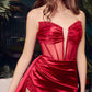 Cinderella Divine CD269 Floor Length Strapless Satin Corset Gown