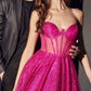 Cinderella Divine CD275 Floor Length Strapless Glitter A-Line Corset Ball Gown