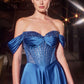 Ladivine CD297 Dress Strapless Beaded Satin A-Line Prom Gown