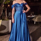 Ladivine CD297 Dress Strapless Beaded Satin A-Line Prom Gown