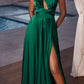 Ladivine CD323 Long Interchangeable Strap Satin A-Line Dress