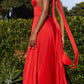 Ladivine CD323 Long Interchangeable Strap Satin A-Line Dress