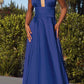 Ladivine CD323 Long Interchangeable Strap Satin A-Line Dress